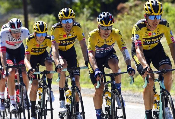 Team Jumbo-Visma in action at Tour de France